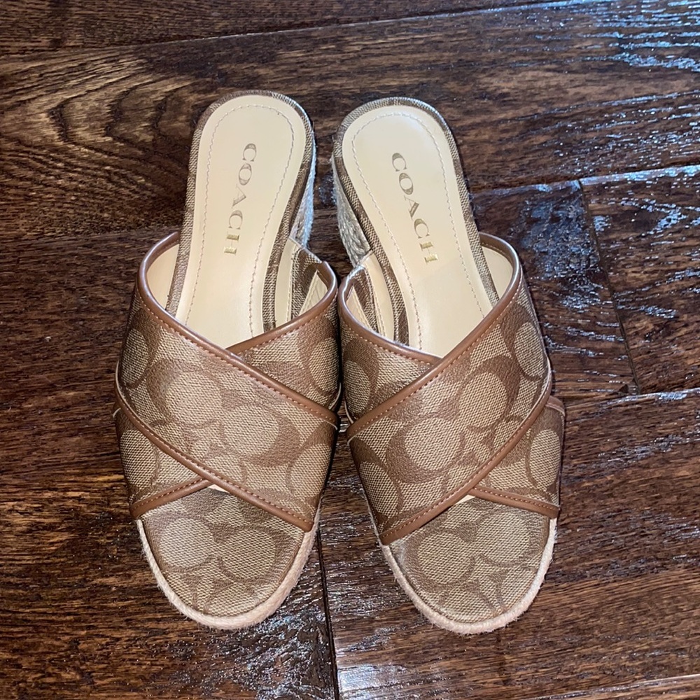 Coach Espadrille platform sandals 6.5